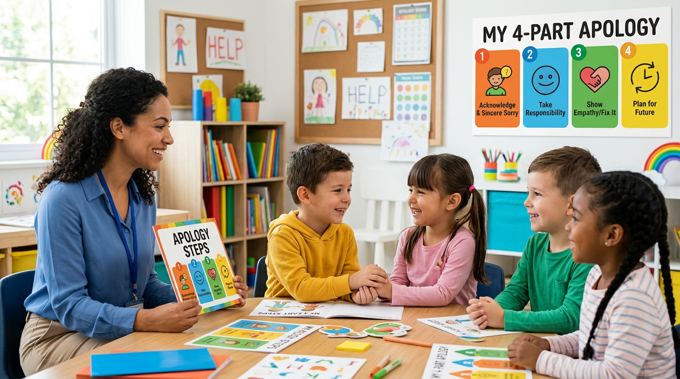 Beyond 'I'm Sorry': Teaching Kids the 4-Part Apology