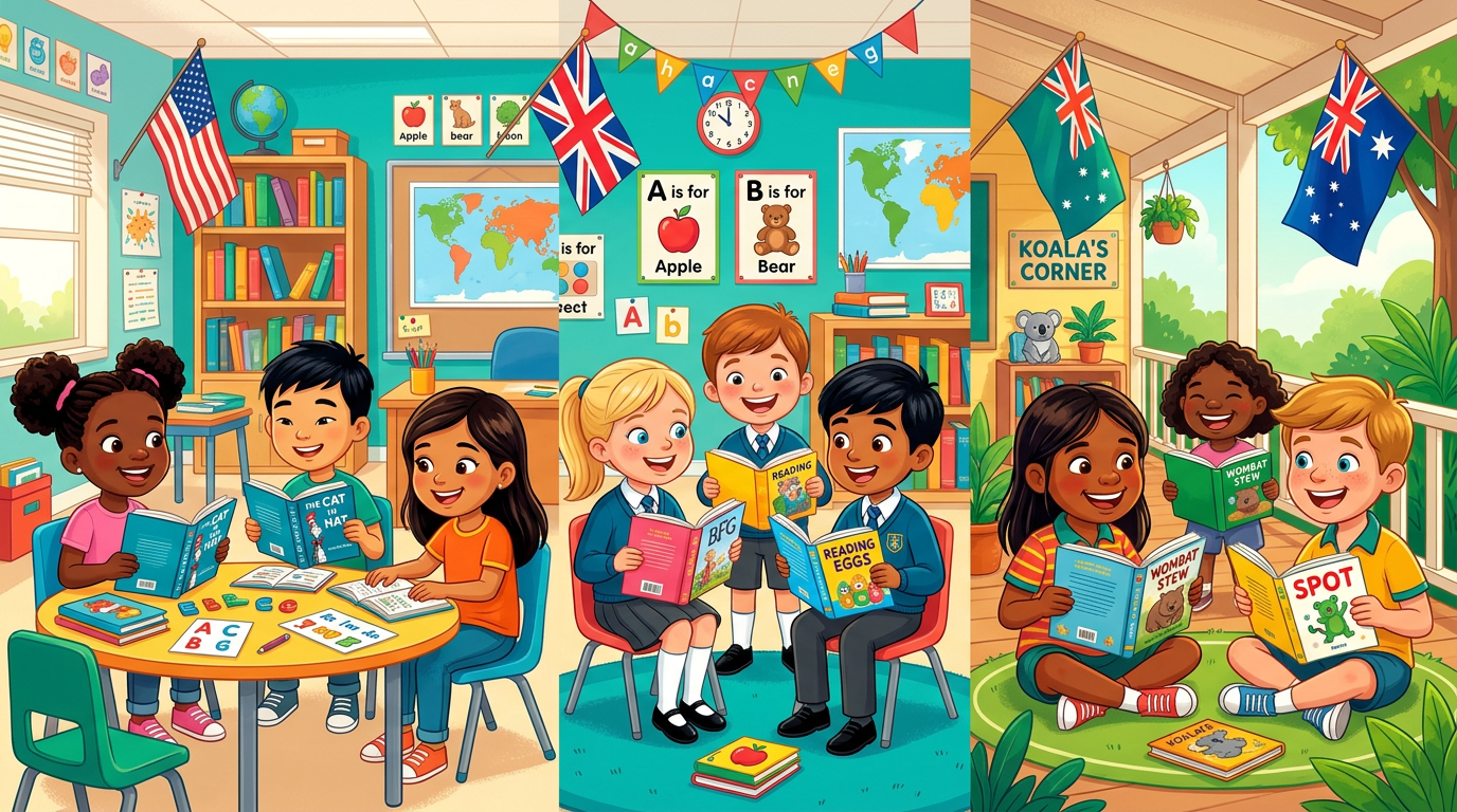 How the US, UK, and Australia Teach Reading